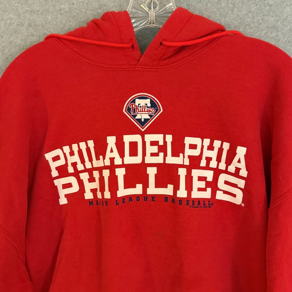 2009 Philadelphia Phillies Hoodie Pullover Mens XL Red MLB Baseball Sweatshirt
